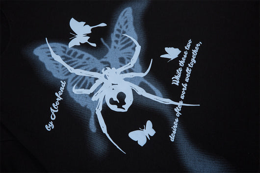 Camiseta Estampado Mariposa Araña para Hombre - Image 8