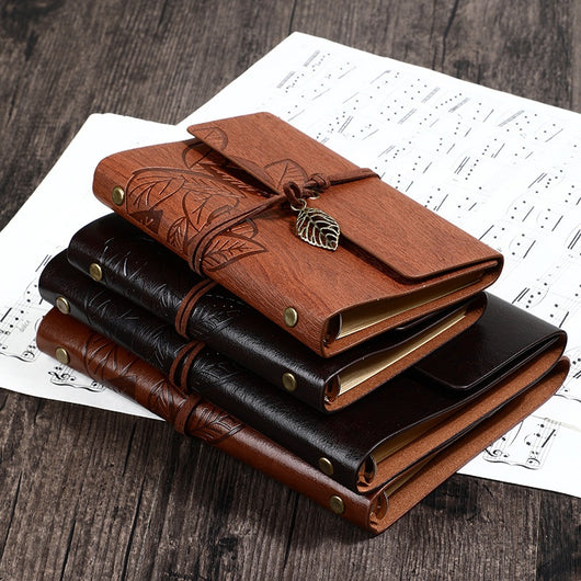 Cuaderno de Viaje Hojas Sueltas Vintage - Diario Creativo Zhiqiu