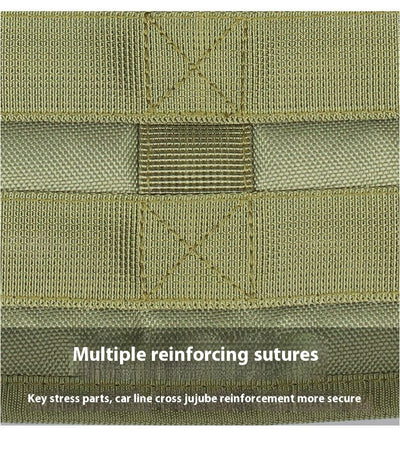 Light grey tactical dog harness made of Oxford cloth with mesh padding, adjustable straps, a top handle, and D-ring. - Image 9