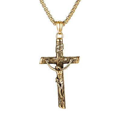 Collar Cruz Cristiana Titanio para Hombre - Diseño Clásico y Duradero - Image 3