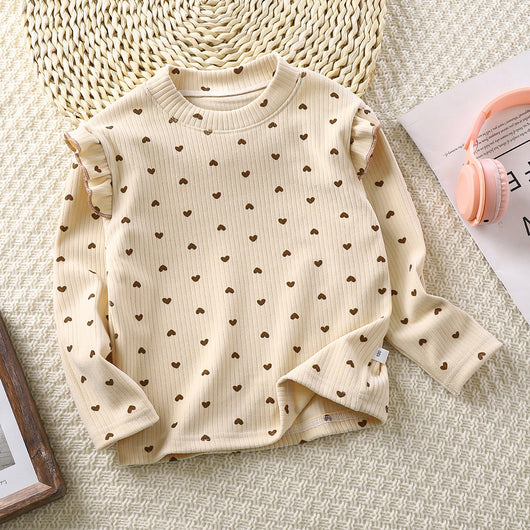 Blusa Infantil Otoño Invierno con Volantes Florales - Image 9