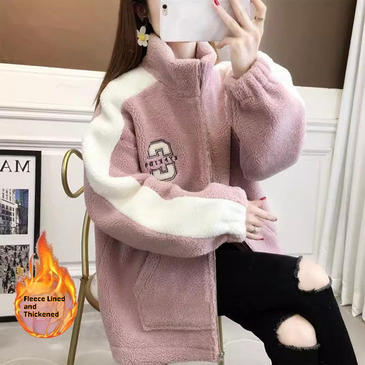 Abrigo Cardigan de Terciopelo Acolchado al Estilo Coreano para Mujer - Image 9