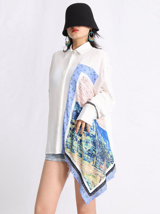 Blusa Larga Estampada con Diseño Artístico para Mujer - Image 17