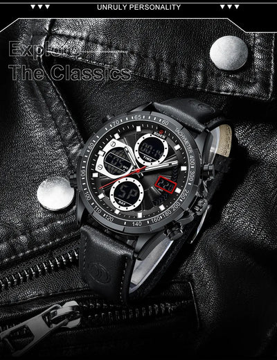 Reloj de Pulsera Deportivo para Hombre con Correa de Cuero PU - Image 12
