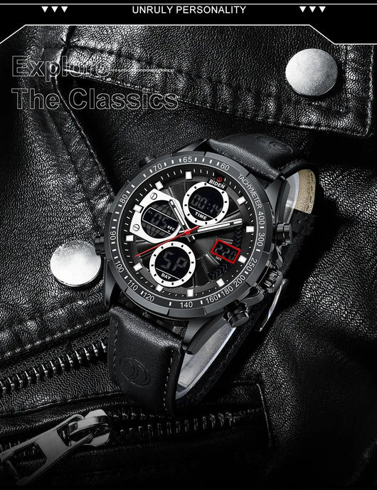 Reloj de Pulsera Deportivo para Hombre con Correa de Cuero PU - Image 12