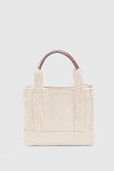 Bolsa Tote de Lona Crema para Mujer - Image 3