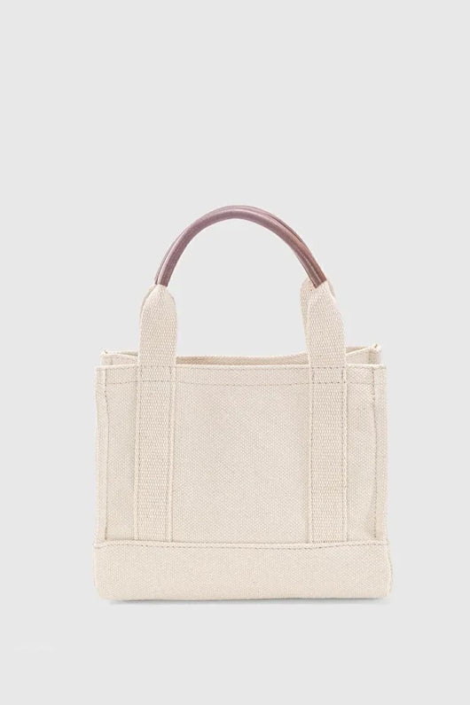 Bolsa Tote de Lona Crema para Mujer - Image 3