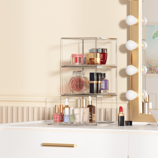 Organizador de Cosméticos Apilable con Cajones Transparentes - Image 15