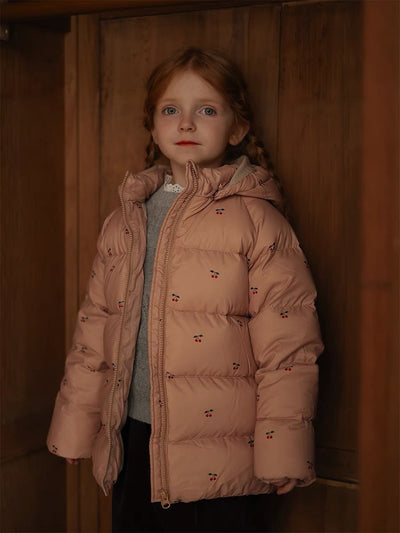 Abrigo Infantil Floral Acolchado para Invierno - Image 8