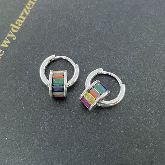 Aretes de Plata Esterlina S925 con Degradado - Diseño Minimalista y Elegante - Image 8