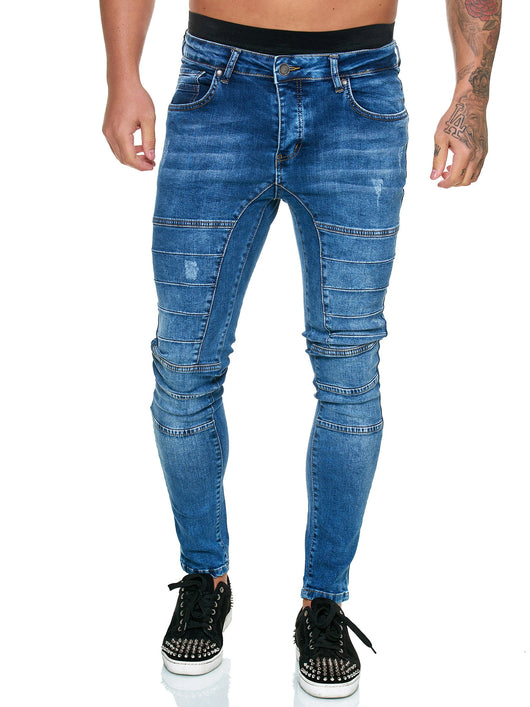 Jeans Skinny Rotos Hip-hop para Hombre - Image 5