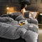 Grey Duvet Cover Set 150 x 200