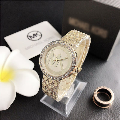 Reloj de Cuarzo Elegante con Diamantes y Correa de Acero Inoxidable para Mujer - Image 3
