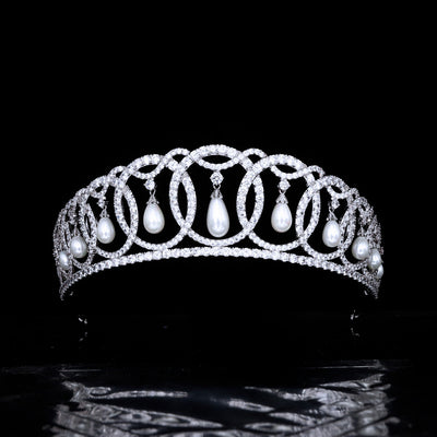 Corona Nupcial de Circonitas Reales
