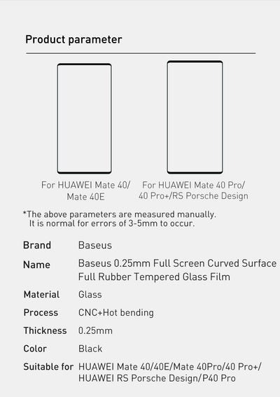 Protector de Pantalla Curvo Full Screen para Mate 40 Porsche Edition - Image 23