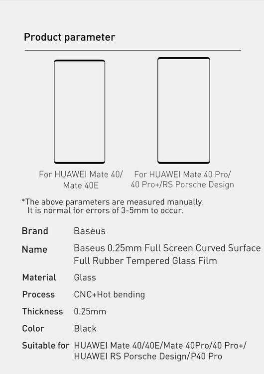 Protector de Pantalla Curvo Full Screen para Mate 40 Porsche Edition - Image 23