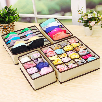 Organizador de Ropa Interior y Accesorios - Set de 4 Cajas de Almacenamiento - Image 12