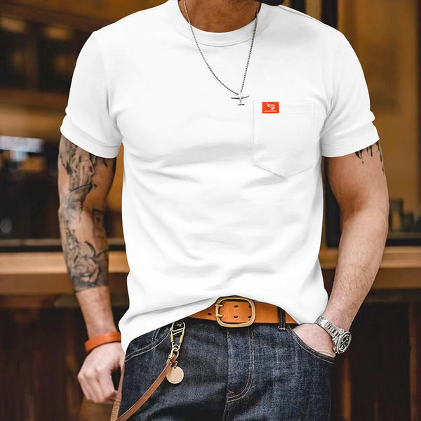 Camiseta Básica Talla Grande Hombre - Colores Sólidos Casual - Image 6