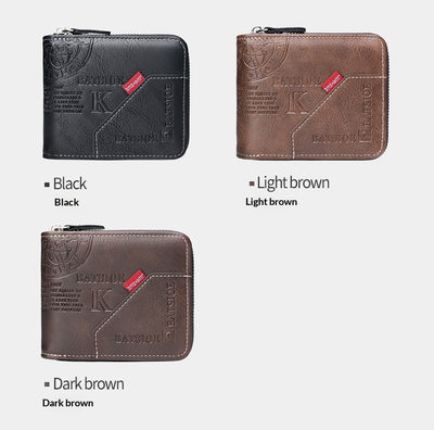 Billetera Vintage Bifold para Hombre - Estilo Europeo y Americano - Image 26