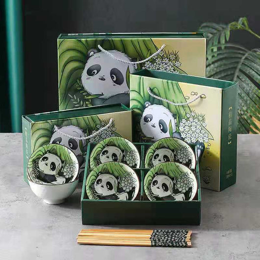 Juego de Vajilla Panda - Set Completo de Comedor en Caja de Regalo