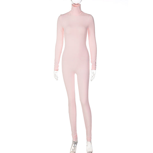 Enterizo Deportivo Ajustado de Color Liso para Fitness - Image 6