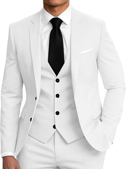 Traje de Negocios Tres Piezas con Botones Dobles para Hombre - Image 15