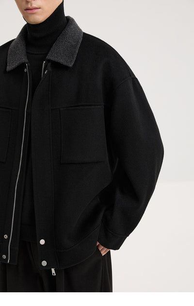Chaqueta de Lana Doble Faz con Cuello de Lana de Cordero Premium - Image 23