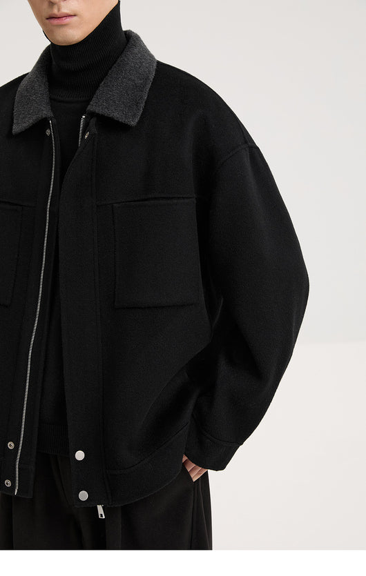 Chaqueta de Lana Doble Faz con Cuello de Lana de Cordero Premium - Image 23