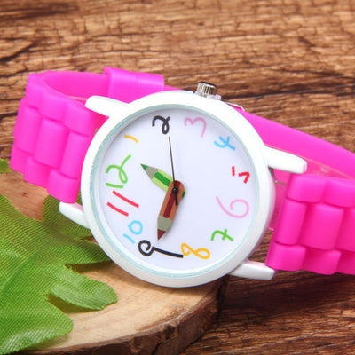 Reloj Sacapuntas de Lápices de Colores Personalizado