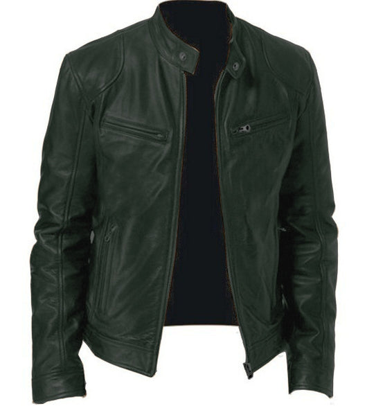 Chaqueta Cardigan de Cuero PU con Cierre de Cremallera y Bolsillos - Image 7