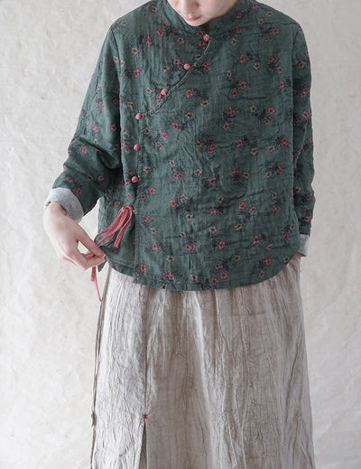 Chaqueta Floral con Botones de Cuentas - Estilo Tradicional - Image 22
