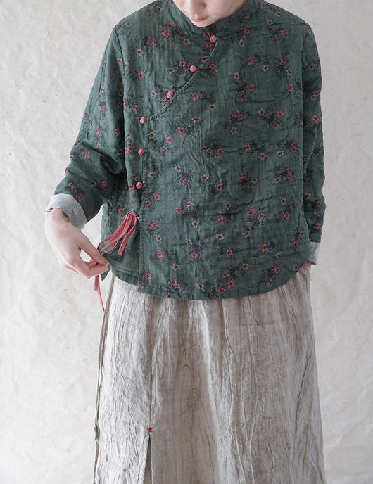 Chaqueta Floral con Botones de Cuentas - Estilo Tradicional - Image 22