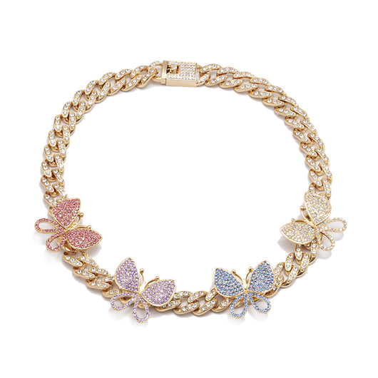 Collar Mariposa Grande con Cierre Cubano Hip Hop Punk para Mujer - Image 16