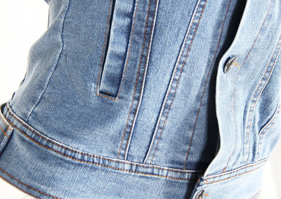 Camisa Denim Ajustada Efecto Reductor con Diseño Moderno - Image 11