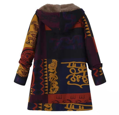 Chaqueta Hoodie de Algodón Polar con Estampado Étnico - Image 10