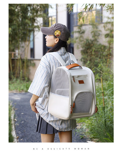 Mochila Transportadora Respirable para Mascotas - Plegable y Portátil - Image 30