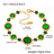 18k Dorado-Plated Summer Beach-Estilo Light-Luxury Anklet Foot Jewelry Verde Zircon S011