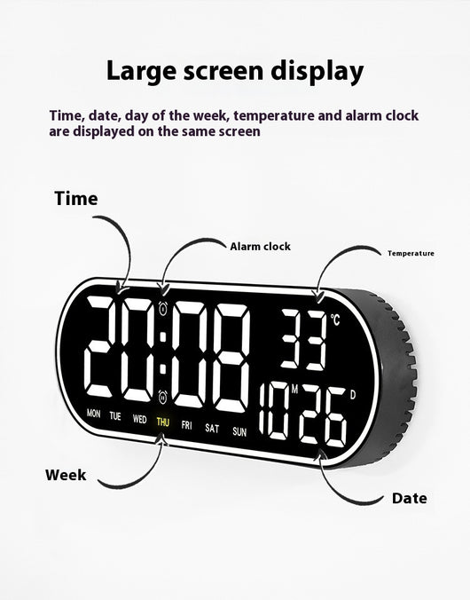 Reloj de Pared Digital Multifuncional para Sala - Decoración Moderna - Image 21