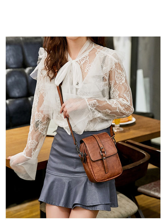 Bolso Bandolera Retro para Mujer - Bolsa de Hombro Único para Teléfono y Accesorios - Image 11