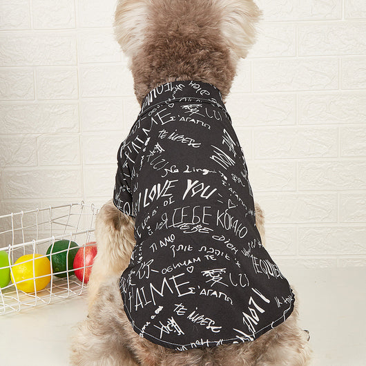 Playera con Estampado de Letras para Perros Pequeños - Image 9