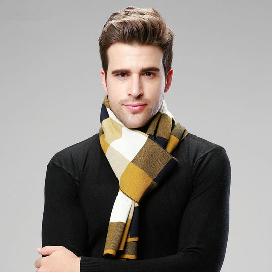 Bufanda de Cachemira a Cuadros Británicos para Hombre - Elegancia y Calidez - Image 5