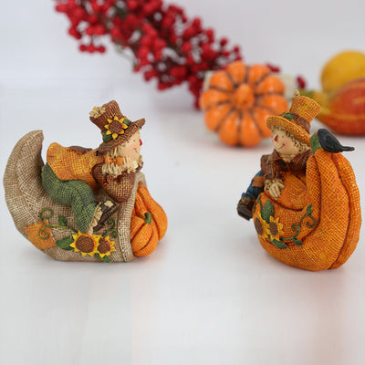 Artesanía de Resina Espantapájaros y Calabaza para Thanksgiving - Image 3