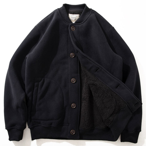 Abrigo Minimalista Japonés de Lana de Cordero Gruesa - Calidez Sofisticada - Image 6