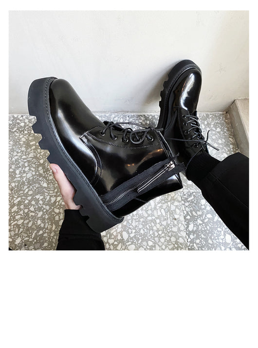 Botas Altas Martin para Hombre Estilo Británico Clásico - Image 8