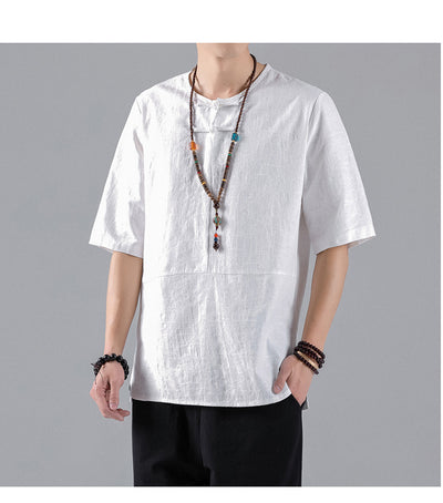 Camiseta Retro Jacquard Cuello Redondo para Hombre - Image 16