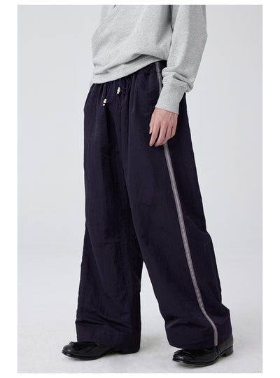 Pantalones Anchos de Talle Alto con Pliegues en Nylon - Image 28