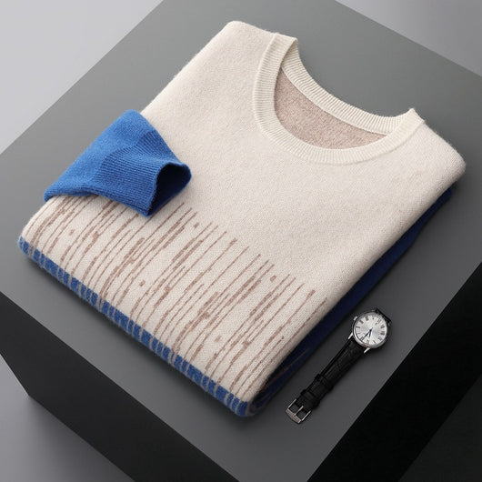 Suéter Casual Hombre Cuello Redondo Degradado Jacquard - Image 5