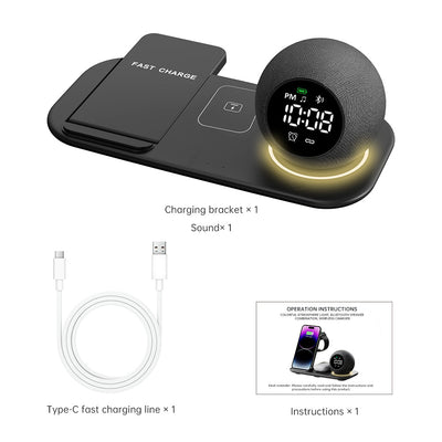 Reloj Despertador Multifuncional con Luz Ambiente, Ruido Blanco y Parlante Bluetooth - Image 4