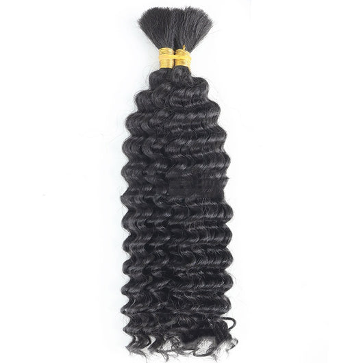 Cabello a Granel Ondas Profundas Boho Trenzas Mixtas Humano - Image 9