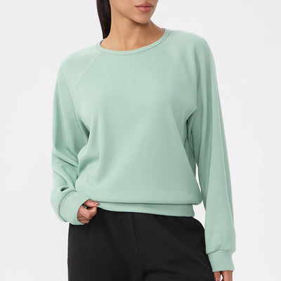 Blusa Deportiva Holgada de Manga Larga para Mujer
